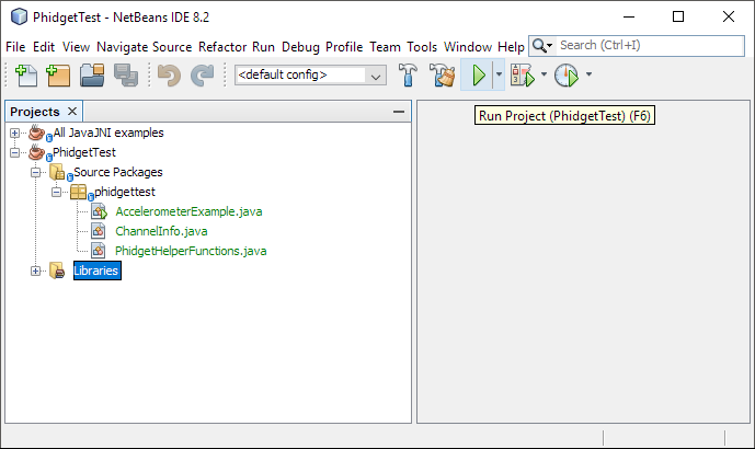 Language - Java Windows NetBeans - Phidgets Support
