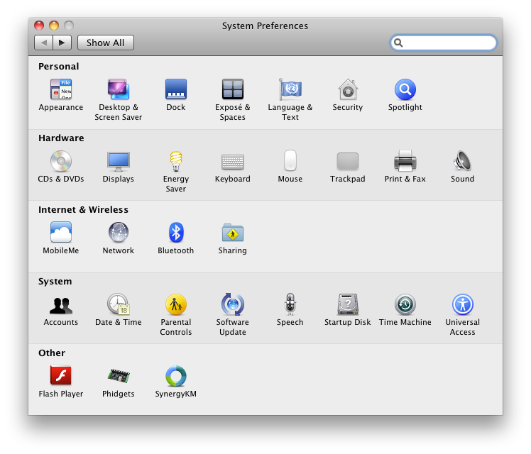 OS X System Preferences