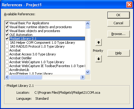 Language - Visual Basic 6.0 - Phidgets Legacy Support