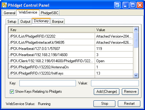 Windows Control WebService Dictionary