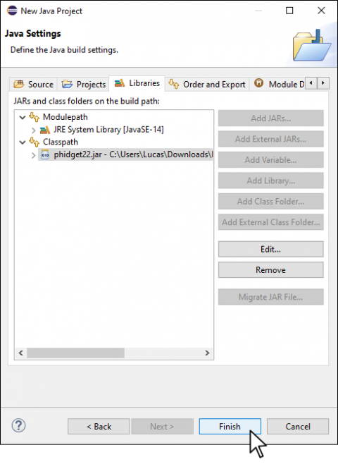 Java - Graphical User Interfaces - Phidgets